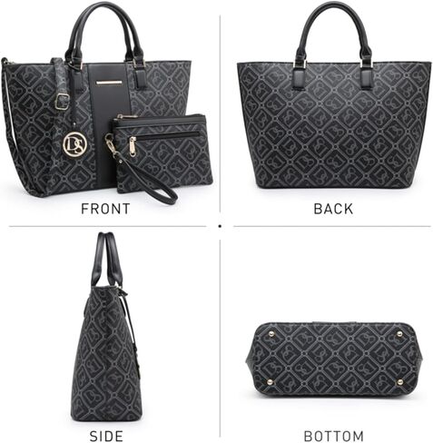 Dasein Women Satchel Purse Handbag Shoulder Bag Work Tote Bag with Matching Clutch in Saudi Arabia