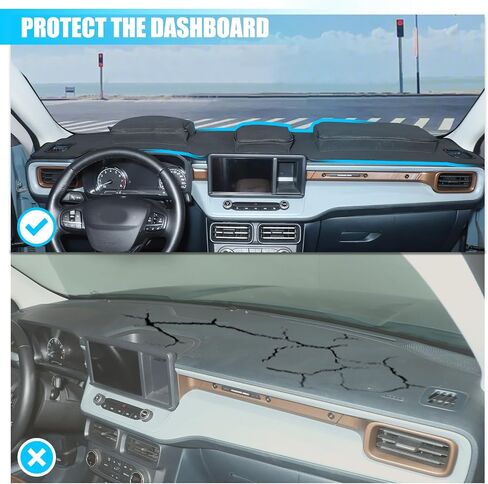 LLKUANG Dash Cover Mat Dash Mat Compatible with Ford Maverick 2022 Terylene Car Dashboard Cover Sun Shade Pad,Anti-Slip Dash Board Pad Accessories(Left Hand Drive) in Saudi Arabia