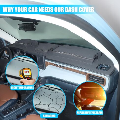 LLKUANG Dash Cover Mat Dash Mat Compatible with Ford Maverick 2022 Terylene Car Dashboard Cover Sun Shade Pad,Anti-Slip Dash Board Pad Accessories(Left Hand Drive) in Saudi Arabia