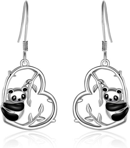 Animal Earrings for Women Sterling Silver Heart Cat/Owl/Sloth/Panda/Frog Dangle Drop Gfits Jewelry for Women in Saudi Arabia