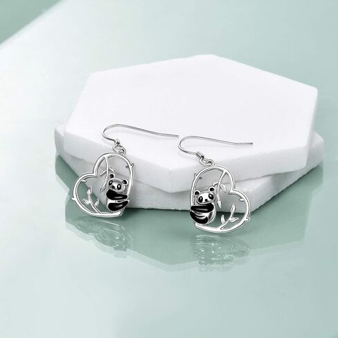 Animal Earrings for Women Sterling Silver Heart Cat/Owl/Sloth/Panda/Frog Dangle Drop Gfits Jewelry for Women in Saudi Arabia