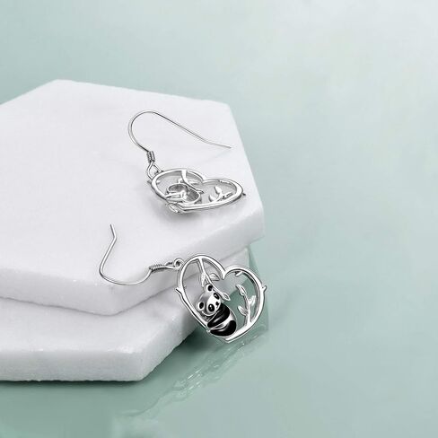 Animal Earrings for Women Sterling Silver Heart Cat/Owl/Sloth/Panda/Frog Dangle Drop Gfits Jewelry for Women in Saudi Arabia