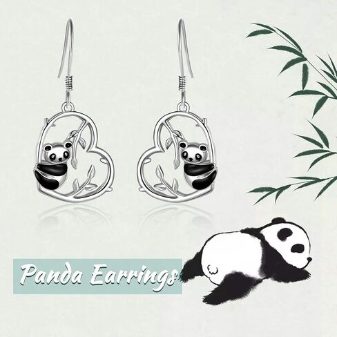Animal Earrings for Women Sterling Silver Heart Cat/Owl/Sloth/Panda/Frog Dangle Drop Gfits Jewelry for Women in Saudi Arabia