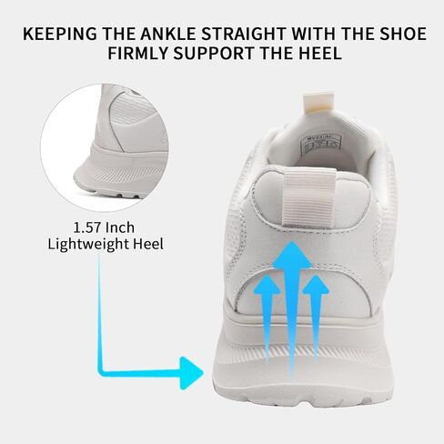 Platform Women's Fashion Sneakers,Cow Leather Patchwork Casual Tennis Shoes for Women Comfortable Non Slip Running Walking Shoes in Kuwait