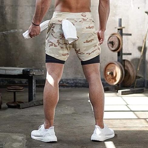Mens Running Gym Shorts Breathable Lightweight Athletic Sport Shorts for Workout with Pockets in Saudi Arabia