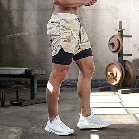 Mens Running Gym Shorts Breathable Lightweight Athletic Sport Shorts for Workout with Pockets in Saudi Arabia