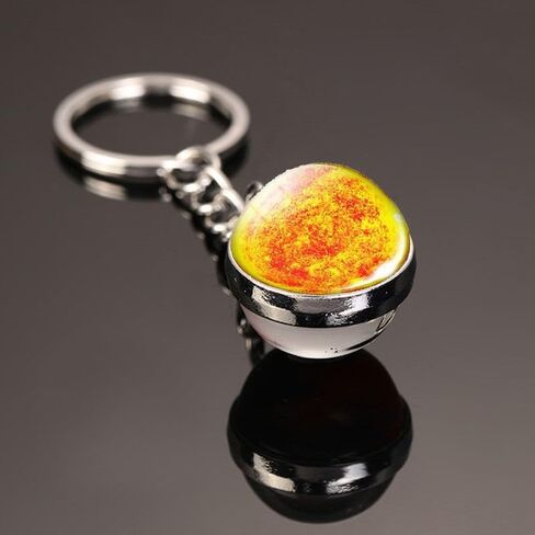 Keychains Luminous Planets Fashion Double-sided Crystal Pendant Key Ring Bags Key Chains Gifts Accessories in Saudi Arabia