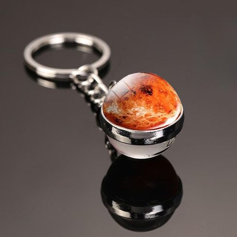 Keychains Luminous Planets Fashion Double-sided Crystal Pendant Key Ring Bags Key Chains Gifts Accessories in Saudi Arabia