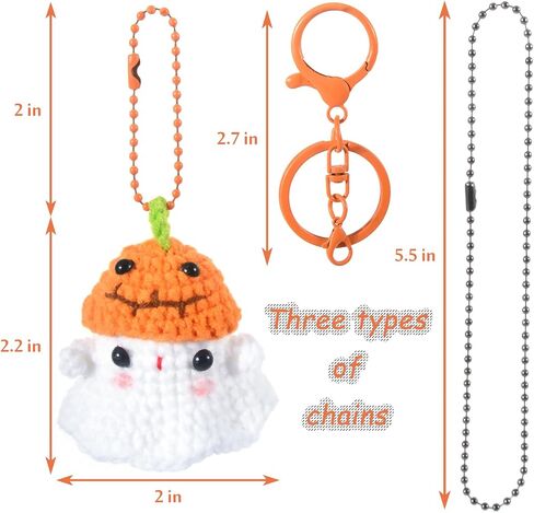 Creative Cute Ghost Pendant Keychain, Fun Hand-Knitted Bag Charm Gifts for Handbag Backpack Purse Keychain Accessories Charm in Saudi Arabia
