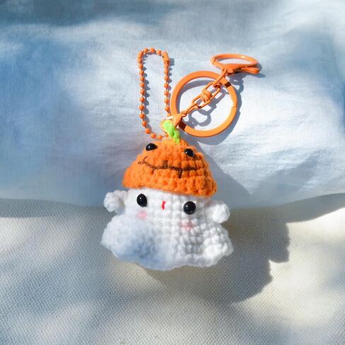 Creative Cute Ghost Pendant Keychain, Fun Hand-Knitted Bag Charm Gifts for Handbag Backpack Purse Keychain Accessories Charm in Saudi Arabia