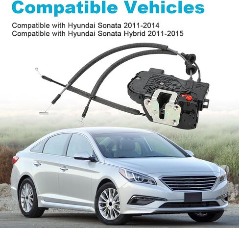 Rear Left Driver Side Door Lock Latch Actuator Assembly Compatible with Hyundai Sonata 2011-2014 Hyundai Sonata Hybrid 2011-2015 Door Lock Actuator Replacement for 81410-3S000 814103S000 in Saudi Arabia