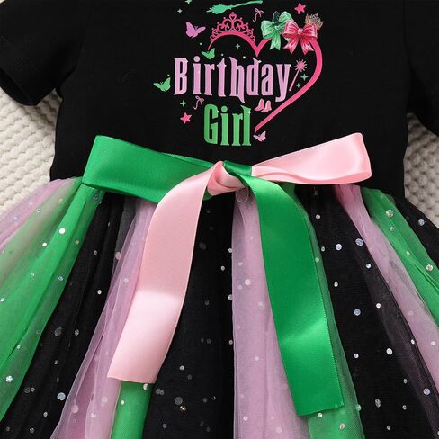 AWIBMK Witch Themed Birthday Girl Dress Headband Photo Cake Smash Outfits Rainbow Tulle Halloween Party Princess Dresses in Saudi Arabia