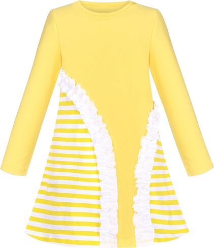فستان للفتيات من Sunny Fashion بأكمام طويلة وألوان متباينة على شكل فراشة، ملابس غير رسمية in Kuwait