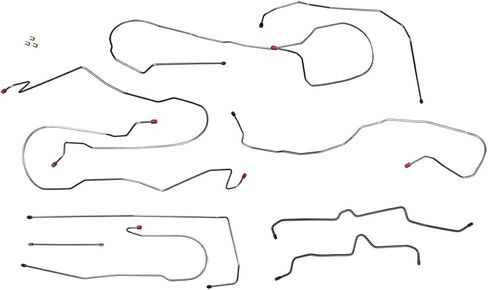 Inline Tube Compatible with 2000-07 Chevrolet GMC Cadillac Suburban Avalanche Yukon XL 4WD 1500 Complete Brake Line Kit 10pc, Stainless in Saudi Arabia