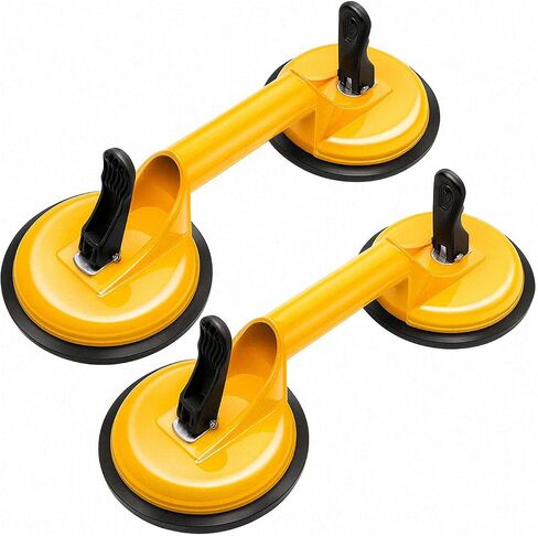 2 Pack Glass Suction Cup Heavy Duty Aluminum Vacuum Plate Handle Holder Heavy Duty Glass Lifter/Tile Suction Cup Lifter/Moving Glass/Lift Pads in Saudi Arabia