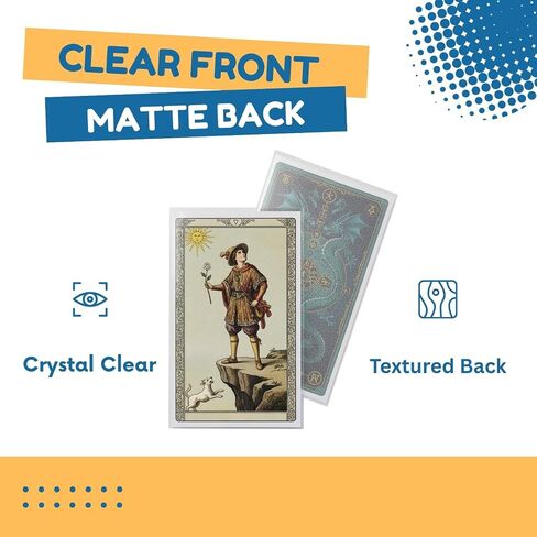 72x122 mm Tarot Card Sleeves – Premium Protective Card Sleeves for Standard Tarot Decks, Durable Clear Non-Glare Finish, Fits Most Tarot Cards in Kuwait