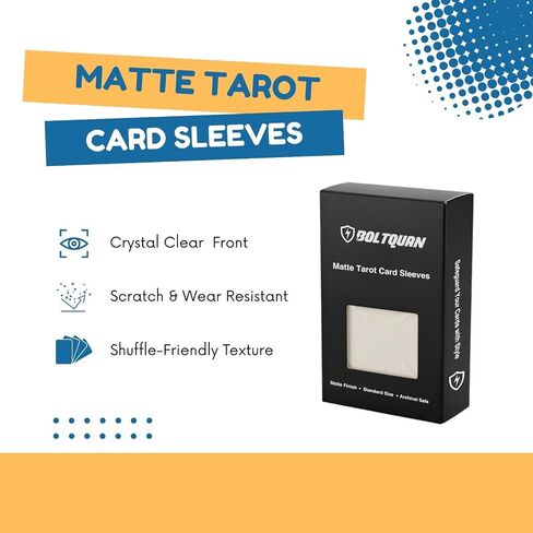 72x122 mm Tarot Card Sleeves – Premium Protective Card Sleeves for Standard Tarot Decks, Durable Clear Non-Glare Finish, Fits Most Tarot Cards in Kuwait