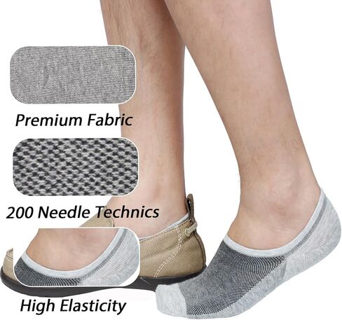 Mens No Show Socks Low Cut Ankle Short Sock Cotton Thin Casual Socks Non Slip for Loafer Flats Sneakers 3 Pairs in Saudi Arabia