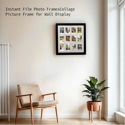إطار صورة بولارويد لفيلم Instax Mini 2×3 - 12 فتحة، شاشة عرض جدارية سوداء للصور (أسود، 13.85×12.6) in Kuwait