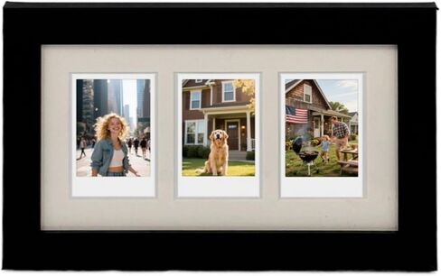 إطار صورة بولارويد لفيلم Instax Mini 2×3 - 12 فتحة، شاشة عرض جدارية سوداء للصور (أسود، 13.85×12.6) in Kuwait