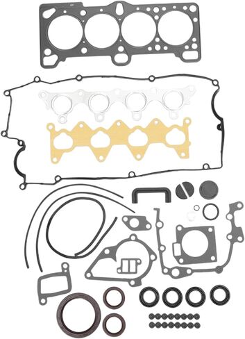 مجموعة حشيات رأس الأسطوانة لكيا ريو 1.6L 2006-2010 لشركة Hyundai G4ED(CVVT) ختم كفاءة جديد رقم 2091026K00 مجموعة حشيات صمام المحرك الأسود 1 Set in Saudi Arabia