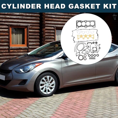 مجموعة حشيات رأس الأسطوانة لكيا ريو 1.6L 2006-2010 لشركة Hyundai G4ED(CVVT) ختم كفاءة جديد رقم 2091026K00 مجموعة حشيات صمام المحرك الأسود 1 Set in Saudi Arabia