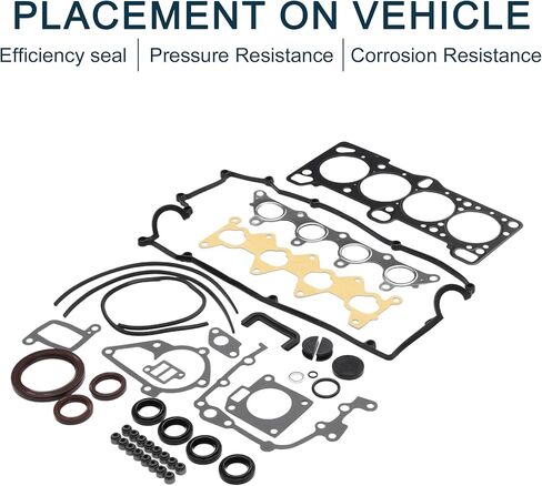 مجموعة حشيات رأس الأسطوانة لكيا ريو 1.6L 2006-2010 لشركة Hyundai G4ED(CVVT) ختم كفاءة جديد رقم 2091026K00 مجموعة حشيات صمام المحرك الأسود 1 Set in Saudi Arabia