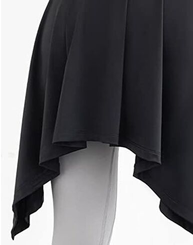 Skorts Tennis Skirt, Sports Skirt Cover Polyester Fiber Soft One Piece Absorbent Yoga Tie Up Skirt for Fitness Tennis (One Size fits All) Black in Saudi Arabia