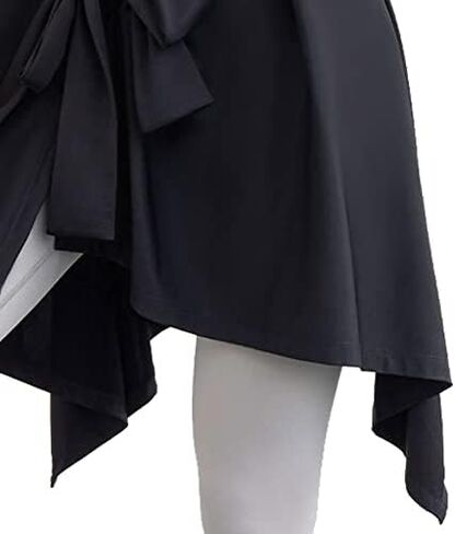 Skorts Tennis Skirt, Sports Skirt Cover Polyester Fiber Soft One Piece Absorbent Yoga Tie Up Skirt for Fitness Tennis (One Size fits All) Black in Saudi Arabia