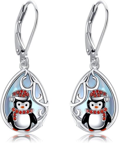 Christmas Earrings 925 Sterling Silver Drop Dangle Earrings for Women Xmas Leverback Earrings Jewelry Gift in Saudi Arabia