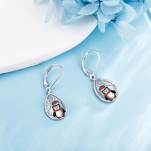 Christmas Earrings 925 Sterling Silver Drop Dangle Earrings for Women Xmas Leverback Earrings Jewelry Gift in Saudi Arabia