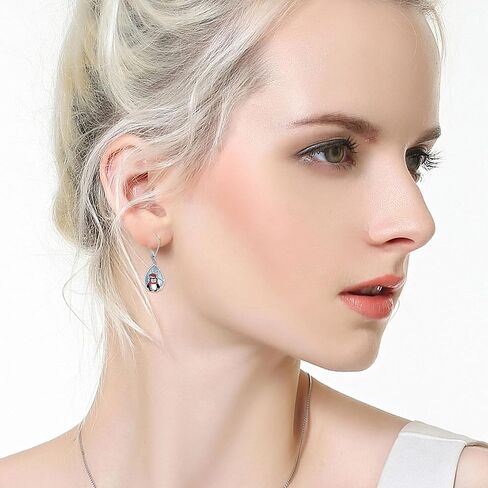 Christmas Earrings 925 Sterling Silver Drop Dangle Earrings for Women Xmas Leverback Earrings Jewelry Gift in Saudi Arabia