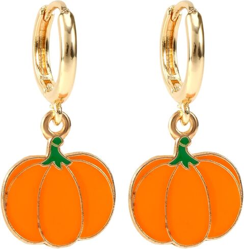 Pumpkin Earrings for Women, Halloween Autumn Thanksgiving Dangle Drop Earrings Cute Fall Jewelry for Women Halloween Party Birthday Present in Saudi Arabia