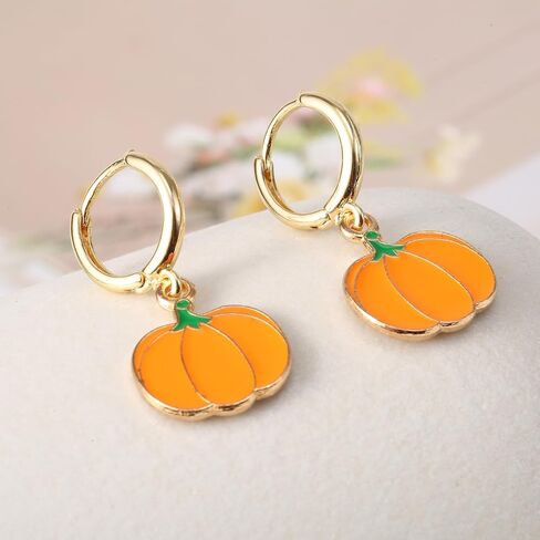 Pumpkin Earrings for Women, Halloween Autumn Thanksgiving Dangle Drop Earrings Cute Fall Jewelry for Women Halloween Party Birthday Present in Saudi Arabia