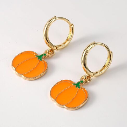 Pumpkin Earrings for Women, Halloween Autumn Thanksgiving Dangle Drop Earrings Cute Fall Jewelry for Women Halloween Party Birthday Present in Saudi Arabia