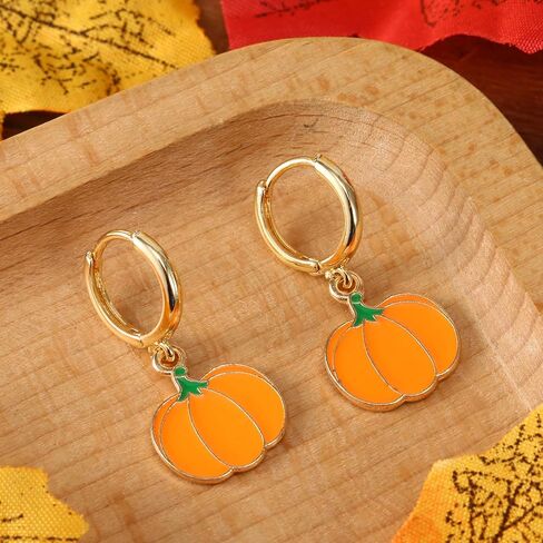 Pumpkin Earrings for Women, Halloween Autumn Thanksgiving Dangle Drop Earrings Cute Fall Jewelry for Women Halloween Party Birthday Present in Saudi Arabia