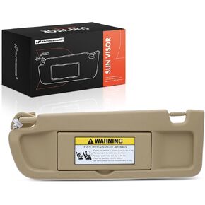 واقي الشمس من الجانب الأيسر للسائق A-Premium متوافق مع Honda Civic 2009 2010 2011 - بدون ضوء الزينة، مع مرآة الزينة، اللون البيج - يستبدل 83280SNAA01ZF، 83280-SNAA0-1ZF in Saudi Arabia