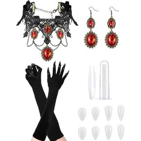 Halloween Vampire Costume Accessories Set, Victorian Gothic Accessories for Women Vampires Cosplay Wedding in Kuwait