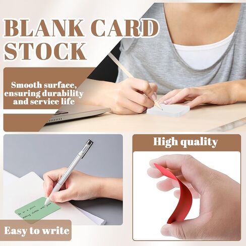 120Pcs Small Blank Paper Message Note Business Cards, 3.5x2'' Mini Index Cards for Gift, 8 Colors Blank Vocabulary Word Flash Study Cards Double Sided, Colored Notecards Unlined in Kuwait