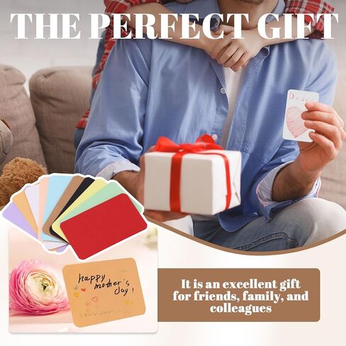 120Pcs Small Blank Paper Message Note Business Cards, 3.5x2'' Mini Index Cards for Gift, 8 Colors Blank Vocabulary Word Flash Study Cards Double Sided, Colored Notecards Unlined in Kuwait