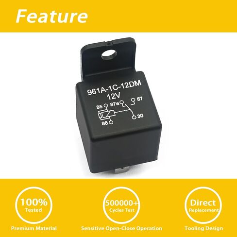 5 Packs 961A-1C-12DM Relay, 40A 12V 5 Pins, Automotive Relay in Saudi Arabia