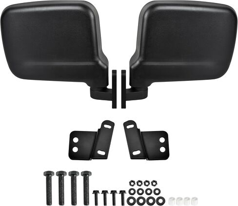SAUTVS Adjustable Side Mirrors Compatible with Kawasaki Mule PRO-MX 2019-2025, High-definition Clear Exterior Wider Foldable Side Rearview Mirror with Bracket Accessories, 2PCS in Saudi Arabia