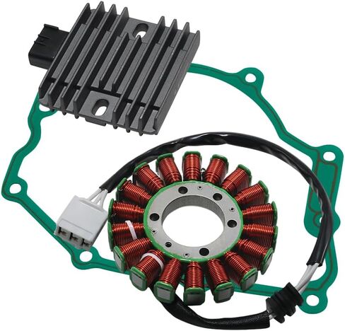 Stator Coil, Regulator Rectifier, Gasket Set Compatible with for Yamaha YZF R6 YZF600 R6 2006-2016, for Yamaha YZF R6 R6 50th Anniversary Edition 2006/2012, for Yamaha YZF R6 R6 with Flames 2008 in Saudi Arabia