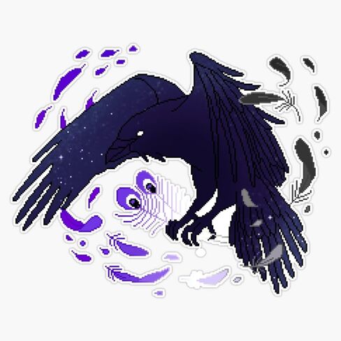 MAGNET Asexual Pride Galaxy Raven Magnetic Vinyl Sticker Decal Magnet 5" in Saudi Arabia