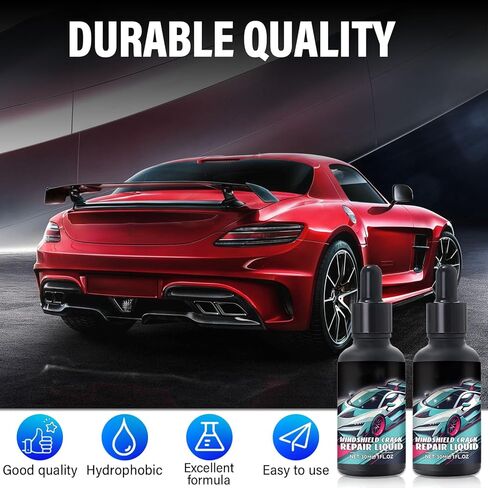 طقم إصلاح تشققات الزجاج الأمامي مكون من قطعتين، مجموعة إصلاح الزجاج الأمامي المتشققة الجديدة 2025، أداة إصلاح شرائح الزجاج الأمامي الاحترافية سهلة الاستخدام للسيارات، إصلاح سريع للزجاج الأمامي والمرايا وجميع أنواع التشققات in Kuwait