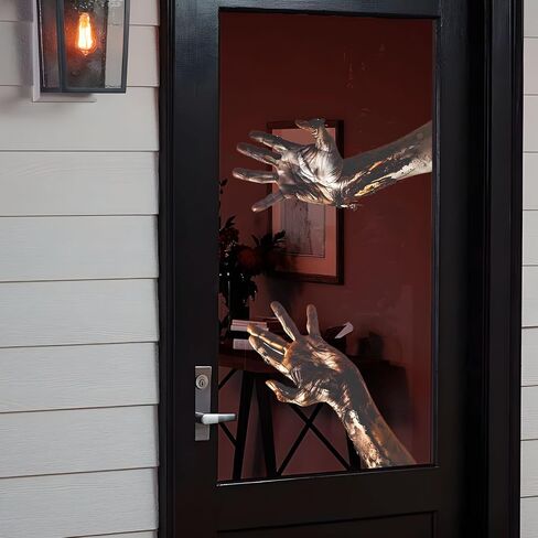 ملصقات نافذة لتزيين الهالوين، ملصقات نافذة على شكل هيكل عظمي لخفاش شبح لتزيين حفلات الهالوين ديكور نافذة زجاجية للمنزل in Kuwait