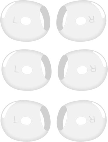 3 Pairs Ear Tips for AirPods 4 Ear Hooks Anti-Slip Accessories Compatible with Apple AirPods 4th Generation-White in Saudi Arabia