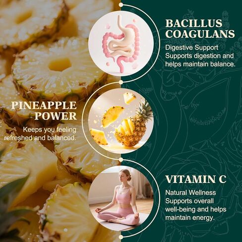 Probiotic Gummies for Women pH - Vital Prebiotic Source for Feminine Health, Balance & Immune Support - Digestive Wellness, pH & Odor Control, Vegan, Pineapple Flavor, 60 Count in Saudi Arabia