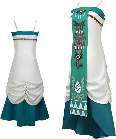 Women's Game Cosplay Princess Blue Outfit Uniform Full Set Halloween Party Costume in Kuwait