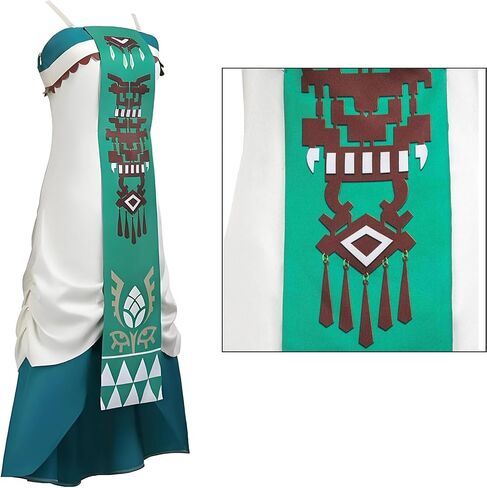Women's Game Cosplay Princess Blue Outfit Uniform Full Set Halloween Party Costume in Kuwait